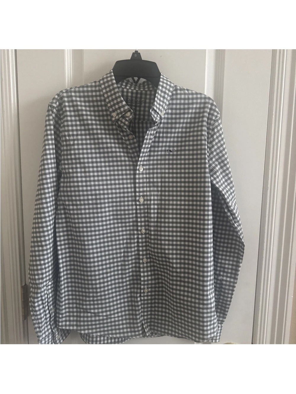 Vineyard Boys Long-Sleeve Button-Down Gingham Shirt - green/White